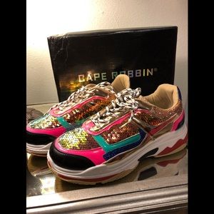 ❤️NEW CAPE ROBBIN SEQUIN GLITTER SNEAKERS SIZE 9❤️